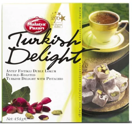 Malatya Pazarı Antep Fıstıklı Duble Lokum – Turkish Delight, 454 g